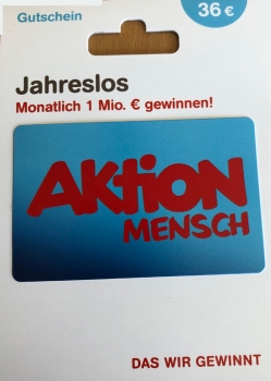 Aktion Mensch Jahreslos 36€