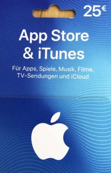 Apple Store & Itunes Guthabenkarte 25€