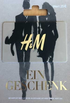 H&M Guthabenkarte 25,00€