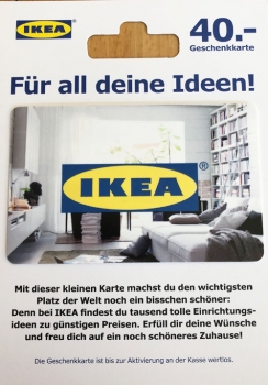 Ikea Gutschein 40€
