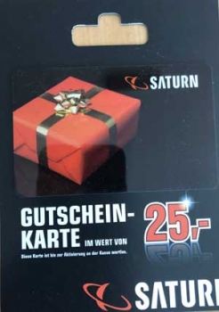 Saturn Guthabenkarte 25,00€