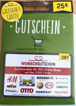 Wunschgutschein 25€