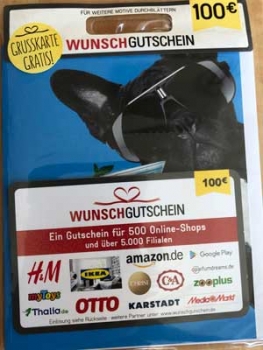 Wunschgutschein Guthabenkarte 100,00€