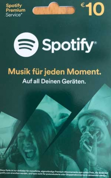 Spotify Guthabenkarte 10,00€